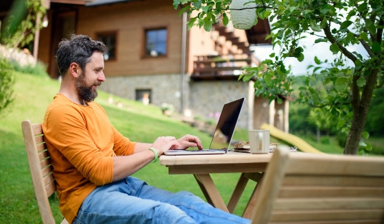 Man working outside