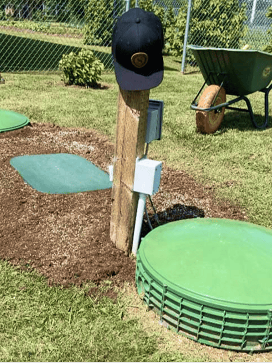 Septic system installation control panel