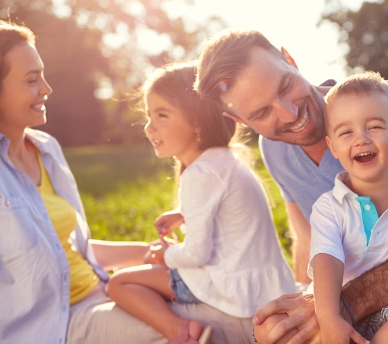 Happy smiling family